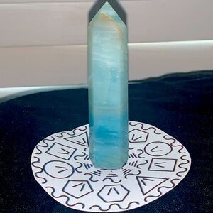 Rare Blue Celestine Crystal With Calcite